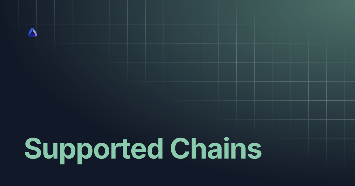 Supported Chains | Glacis